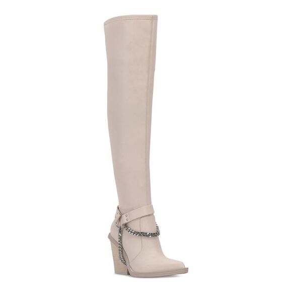 JESSICA SIMPSON Shoes - JESSICA SIMPSON Womens Ivory Comfort Langer Pointed Toe Block Heel Boots 6.5 M